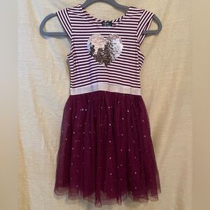 Pink & Violet Red/ Maroon Girls Dress, Size 10